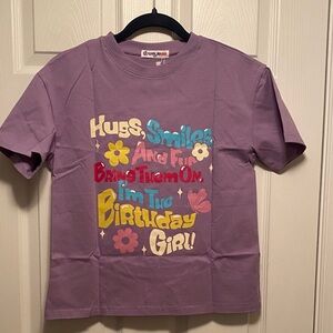 Welaken Purple Birthday Girl Kids T-Shirt…size 12 years old